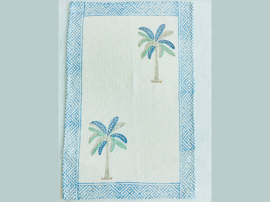 Blue Palms Hand Towel - Set of 2