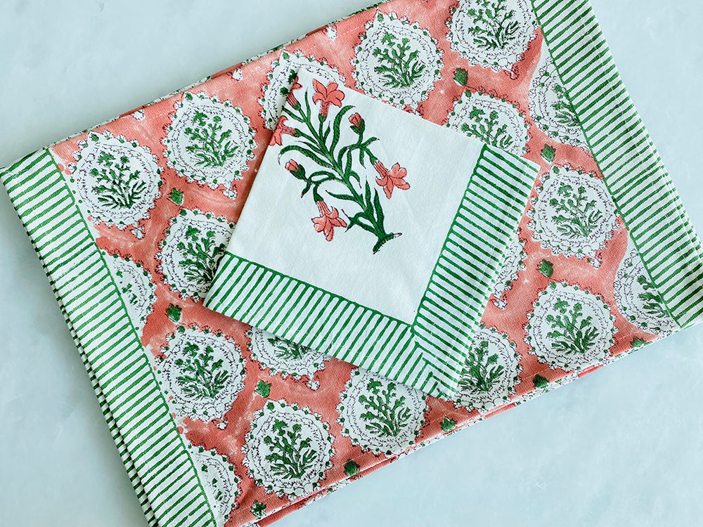 Brick Green Placemat Napkin Set