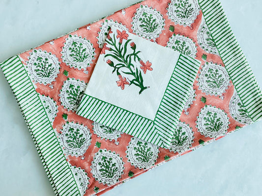 Brick Green Placemat Napkin Set