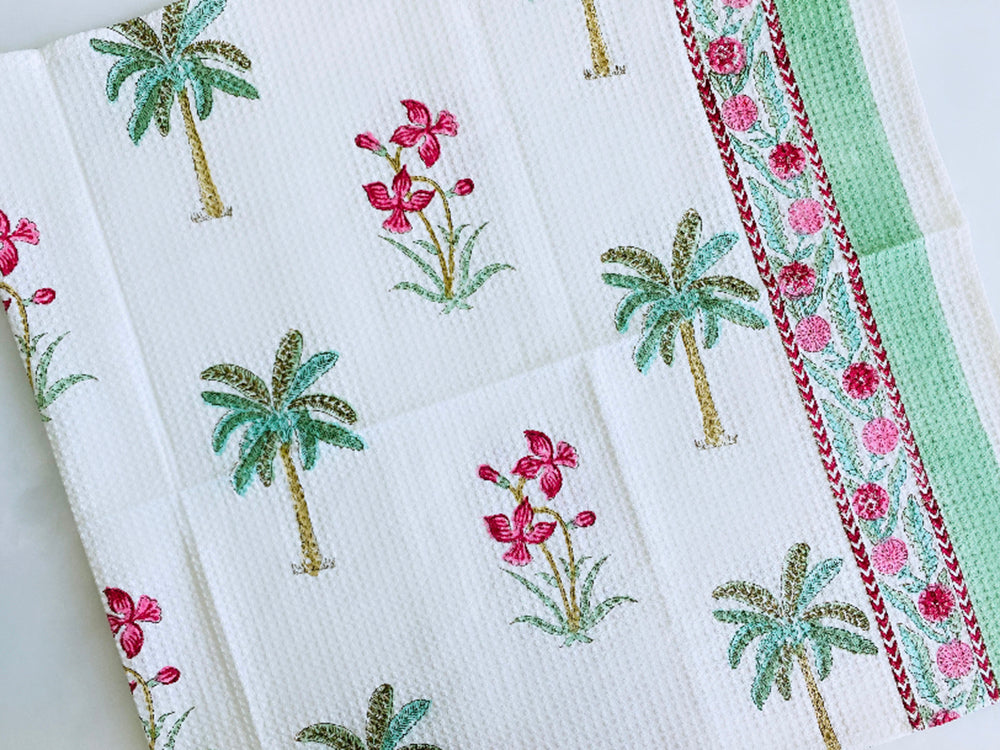 Green Palms Bath Towel - Set of 2