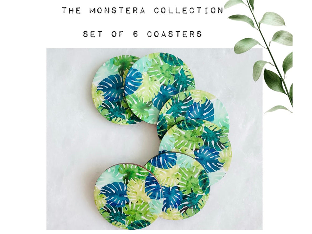 Monstera Coaster Set