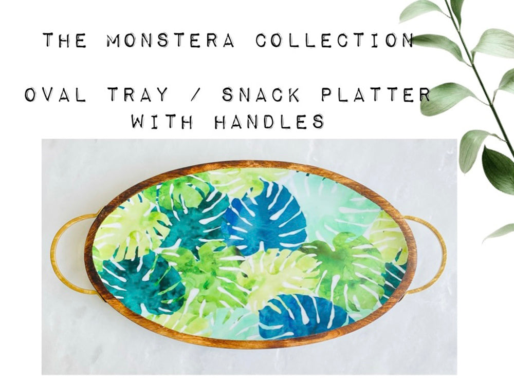 Monstera Oval Snack Platter