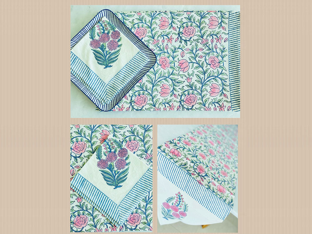 Pink Poppy Table Linen Set