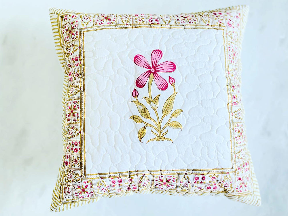 Pink Flower Cushion Cover - Set of 2