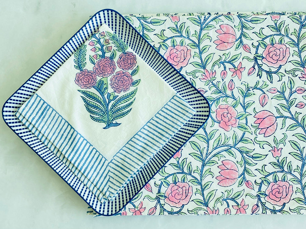 Pink Poppy Placemat Napkin Set