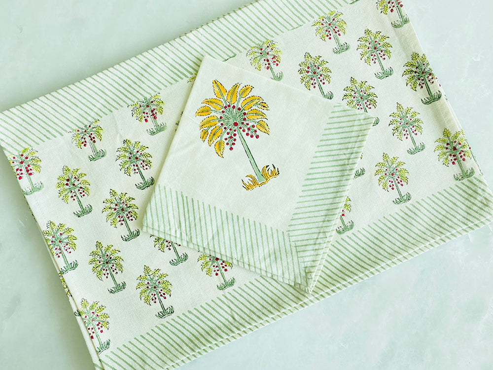 Small Palms Placemat Napkin Set