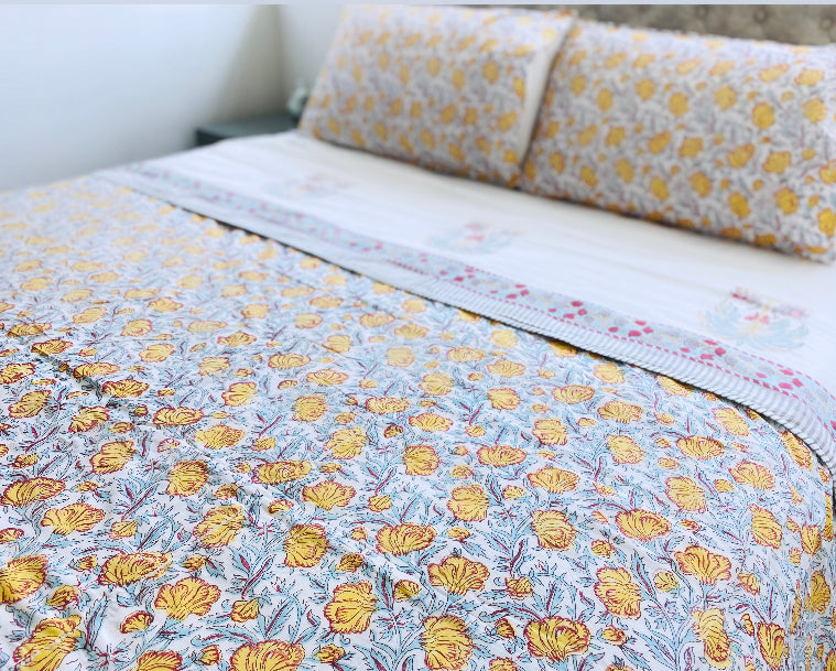 Elephant Queen Bedding Set -Fitted Sheet with Dohar