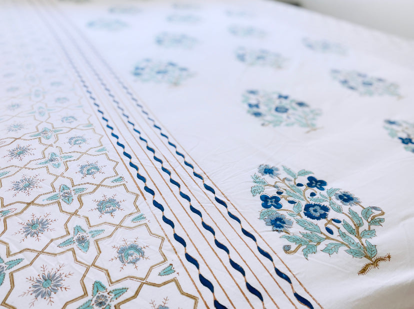 Teal Blue Bedsheet set