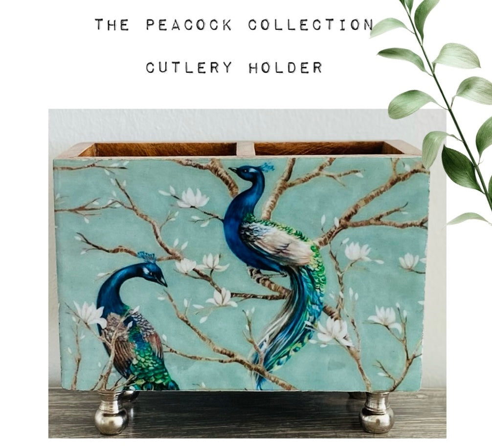 Peacock Cutlery Holder