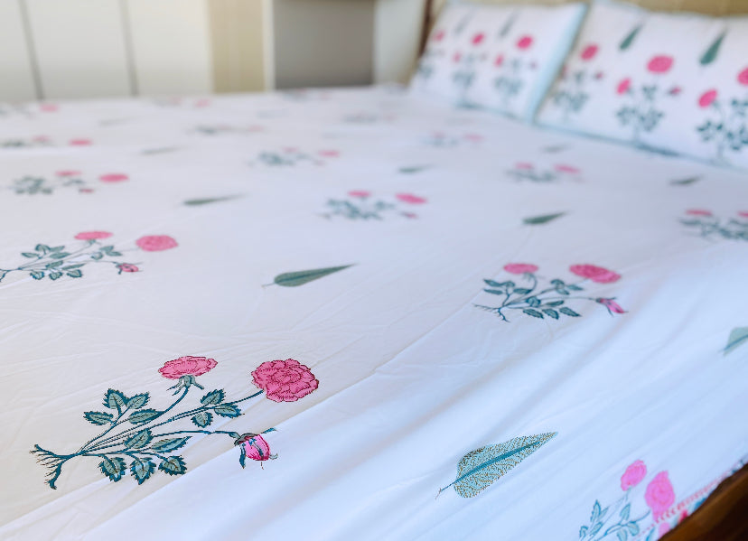 Pink Poppy Bedsheet set
