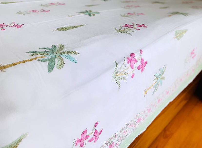 Cypress & Palm Floral Single Dohar Set