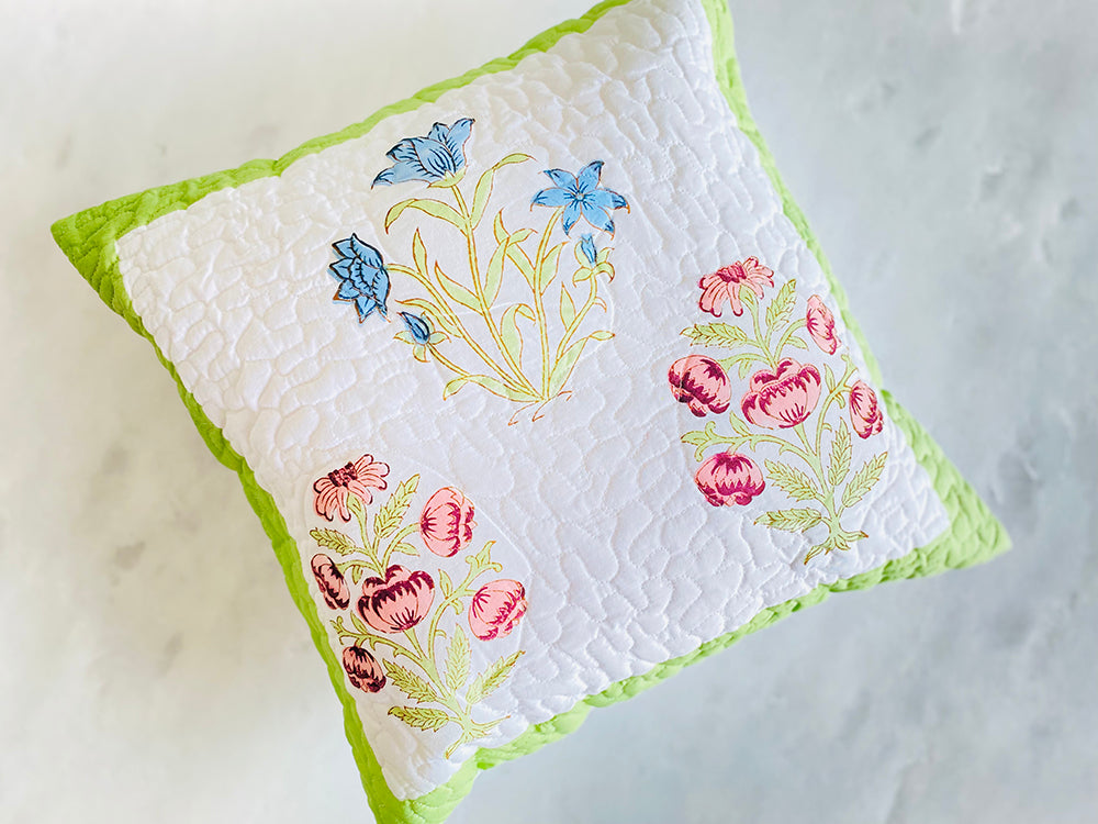 Colorful Mughal Motifs Cushion Cover - Set of 2