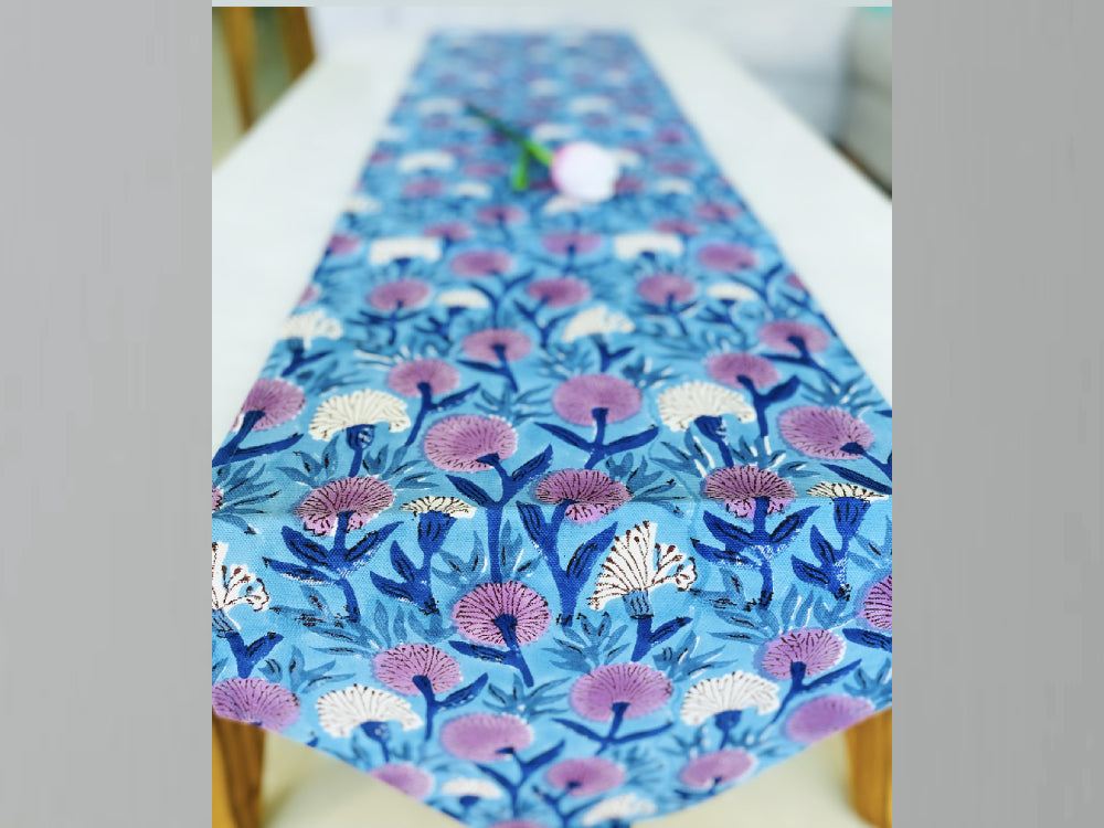 Pink Floral Table Runner