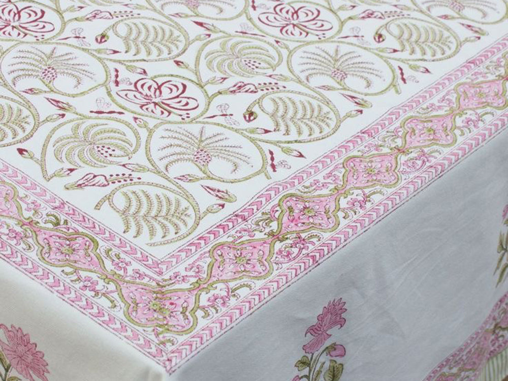 Pink Floral Tablecloth