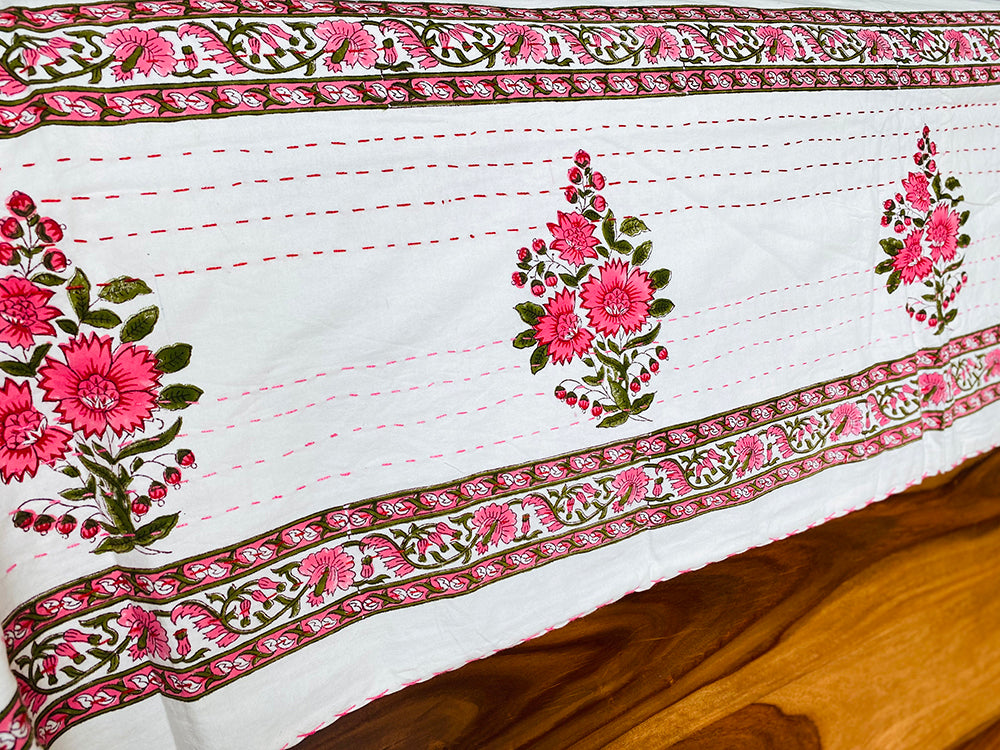 Pomegranate Kantha Bedspread