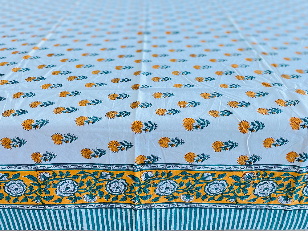 Yellow Booti 6 seater Tablecloth