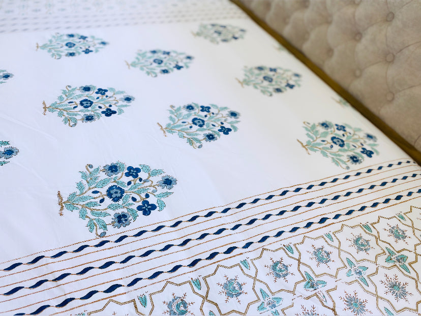 Teal Blue Bedsheet set